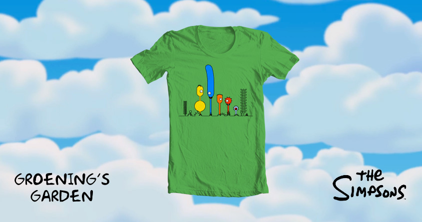 Groening's Garden - Threadless Simpson's T-shirt design